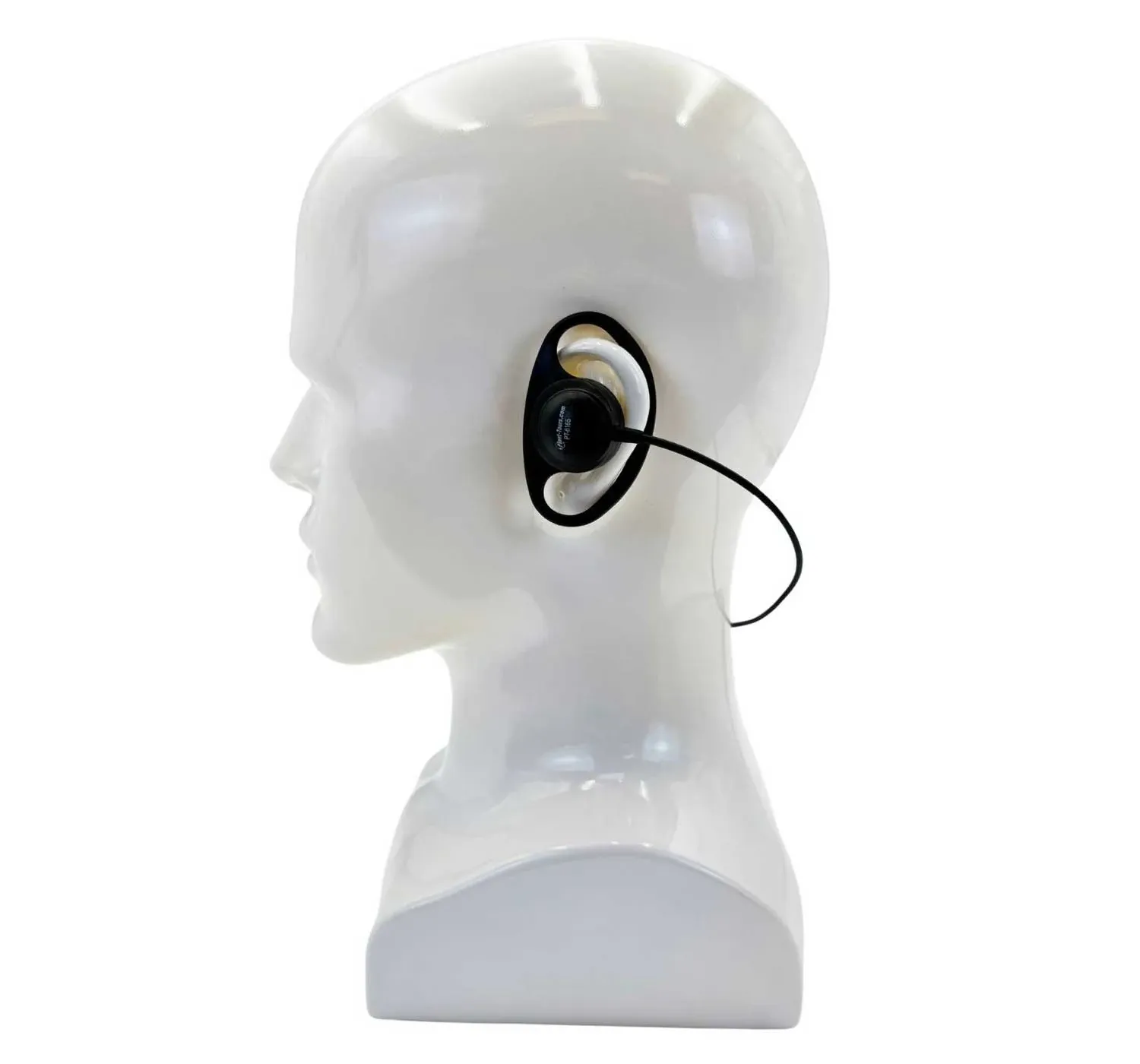 PT-6165 Multi-Guide Earspeaker with Inline Microphone: Single-Ear, Low-Profile Earspeaker