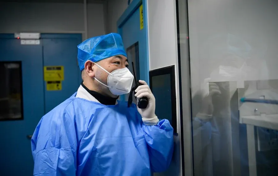 HealthCare worker with two way radio