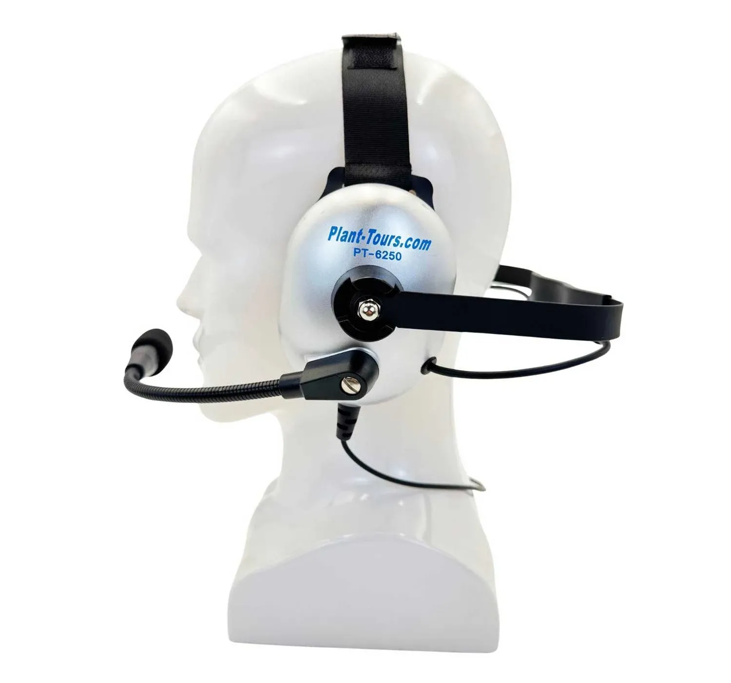 PT-6250 Multi-Guide Headset: Dual-Ear Noise-Reducing Earmuff Headset with Boom Microphone, view 3