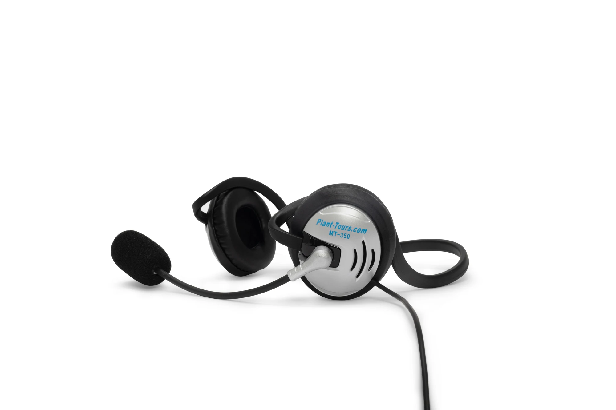 Lightweight behind-the-neck headset with single ear speaker and boom microphone